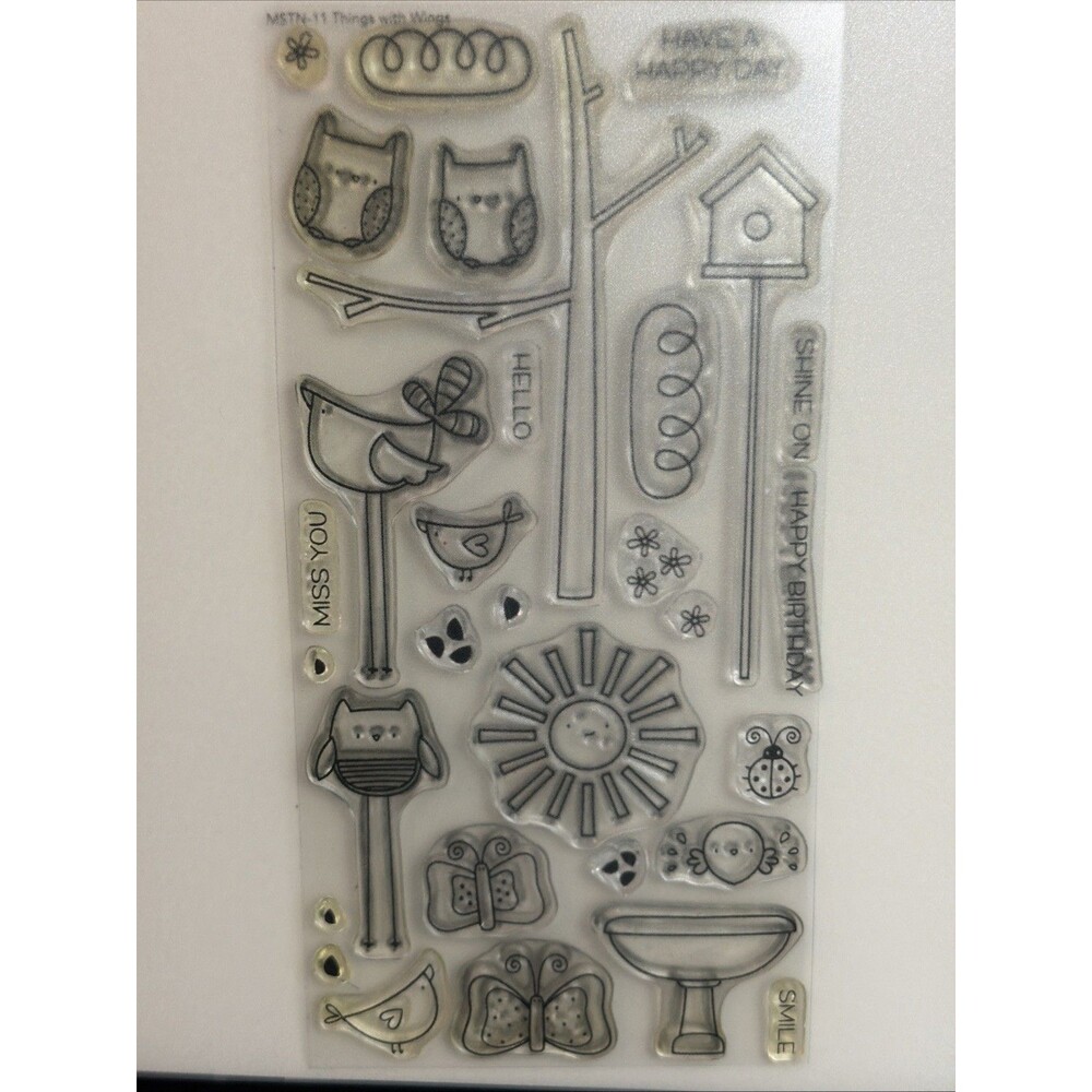 My Favorite Things Stamp and die set Things With Wings MSTN-11 owls birds tree